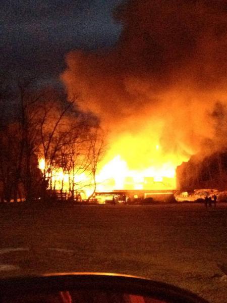2015-01-19 Cape Horn Road: Barn Fire. 